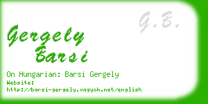 gergely barsi business card